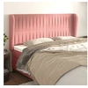 Image de Hoofdbord met randen 183x23x118/128 cm fluweel roze3118259