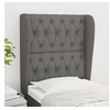 Image de Hoofdbord met randen 83x23x118/128 cm stof donkergrijs3118267