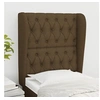 Image de Hoofdbord met randen 83x23x118/128 cm stof donkerbruin3118269
