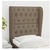 Image de Hoofdbord met randen 83x23x118/128 cm stof taupe3118270