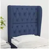 Image de Hoofdbord met randen 83x23x118/128 cm stof blauw3118272