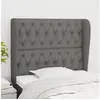 Image de Hoofdbord met randen 93x23x118/128 cm stof donkergrijs3118275