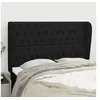 Image de Hoofdbord met randen 147x23x118/128 cm stof zwart3118292