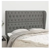 Image de Hoofdbord met randen 163x23x118/128 cm stof donkergrijs3118299