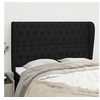 Image de Hoofdbord met randen 163x23x118/128 cm stof zwart3118300