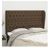Image de Hoofdbord met randen 163x23x118/128 cm stof donkerbruin3118301