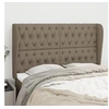 Image de Hoofdbord met randen 163x23x118/128 cm stof taupe3118302