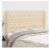 Image de Hoofdbord met randen 163x23x118/128 cm stof cràmekleurig3118303