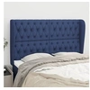 Image de Hoofdbord met randen 163x23x118/128 cm stof blauw3118304