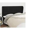 Image de Hoofdbord met randen 183x23x118/128 cm stof zwart3118308