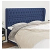 Image de Hoofdbord met randen 183x23x118/128 cm stof blauw3118312