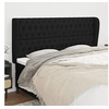 Image de Hoofdbord met randen 203x23x118/128 cm stof zwart3118316