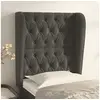 Image de Hoofdbord met randen 83x23x118/128 cm fluweel donkergrijs3118323