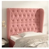 Image de Hoofdbord met randen 93x23x118/128 cm fluweel roze3118333