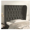 Image de Hoofdbord met randen 103x23x118/128 cm fluweel donkergrijs3118335