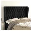 Image de Hoofdbord met randen 147x23x118/128 cm fluweel zwart3118342