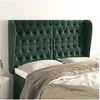 Image de Hoofdbord met randen 147x23x118/128 cm fluweel donkergroen3118343