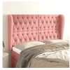Image de Hoofdbord met randen 147x23x118/128 cm fluweel roze3118345