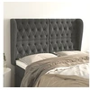 Image de Hoofdbord met randen 163x23x118/128 cm fluweel donkergrijs3118347
