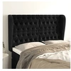 Image de Hoofdbord met randen 163x23x118/128 cm fluweel zwart3118348