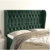 Image de Hoofdbord met randen 163x23x118/128 cm fluweel donkergroen3118349
