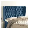 Image de Hoofdbord met randen 163x23x118/128 cm fluweel donkerblauw3118350