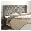 Image de Hoofdbord met randen 183x23x118/128 cm fluweel lichtgrijs3118352