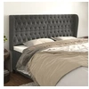 Image de Hoofdbord met randen 183x23x118/128 cm fluweel donkergrijs3118353
