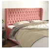 Image de Hoofdbord met randen 183x23x118/128 cm fluweel roze3118357