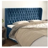 Image de Hoofdbord met randen 203x23x118/128 cm fluweel donkerblauw3118362