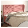Image de Hoofdbord met randen 203x23x118/128 cm fluweel roze3118363