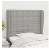 Image de Hoofdbord met randen 83x23x118/128 cm stof lichtgrijs3118364