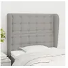 Image de Hoofdbord met randen 93x23x118/128 cm stof lichtgrijs3118372