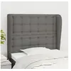 Image de Hoofdbord met randen 93x23x118/128 cm stof donkergrijs3118373