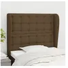 Image de Hoofdbord met randen 93x23x118/128 cm stof donkerbruin3118375