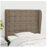 Image de Hoofdbord met randen 93x23x118/128 cm stof taupe3118376