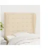 Image de Hoofdbord met randen 93x23x118/128 cm stof cràmekleurig3118377