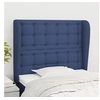 Image de Hoofdbord met randen 93x23x118/128 cm stof blauw3118378