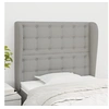 Image de Hoofdbord met randen 103x23x118/128 cm stof lichtgrijs3118380
