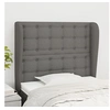 Image de Hoofdbord met randen 103x23x118/128 cm stof donkergrijs3118381