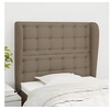 Image de Hoofdbord met randen 103x23x118/128 cm stof taupe3118384