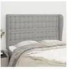 Image de Hoofdbord met randen 147x23x118/128 cm stof lichtgrijs3118388