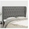 Image de Hoofdbord met randen 147x23x118/128 cm stof donkergrijs3118389