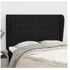 Image de Hoofdbord met randen 147x23x118/128 cm stof zwart3118390