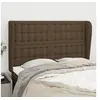 Image de Hoofdbord met randen 147x23x118/128 cm stof donkerbruin3118391