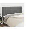 Image de Hoofdbord met randen 163x23x118/128 cm stof donkergrijs3118397