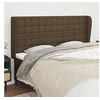 Image de Hoofdbord met randen 183x23x118/128 cm stof donkerbruin3118407