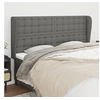 Image de Hoofdbord met randen 203x23x118/128 cm stof donkergrijs3118413