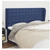 Image de Hoofdbord met randen 203x23x118/128 cm stof blauw3118418