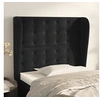 Image de Hoofdbord met randen 93x23x118/128 cm fluweel zwart3118428